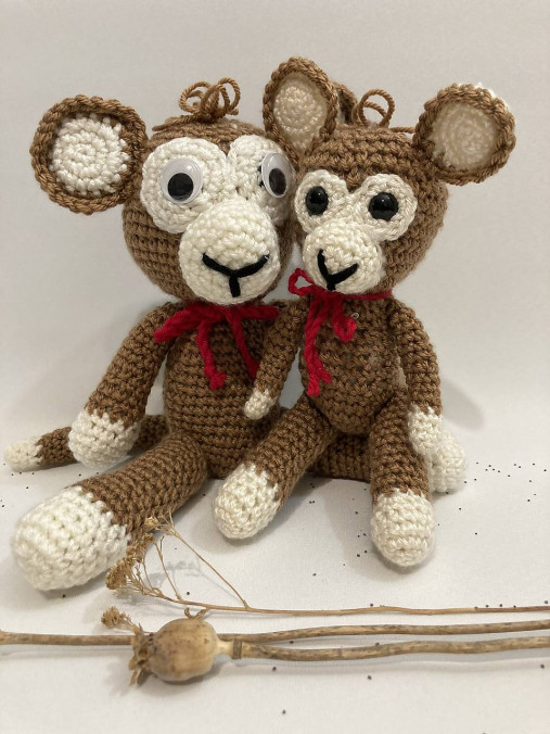 Hračky -  Hačkovaná Hračka - opice :) - 15364022_