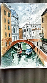 Obrazy - Benátsky kanál - 15365025_
