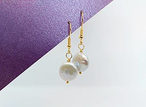 Náušnice - Náušnice perlové minca - 15365967_