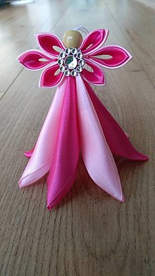 Dekorácie - Ružový anjelik dvojfarebný (Ružová) - 15364760_
