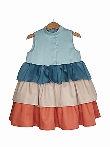 Detské oblečenie - Obojstranné volánové šaty Vaiana - 15366524_