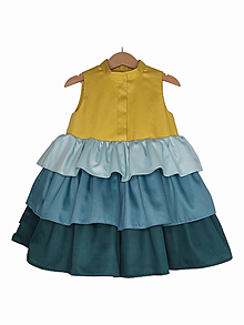 Detské oblečenie - Obojstranné volánové šaty Mulan - 15366526_