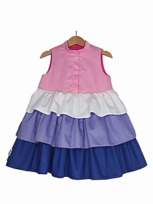 Detské oblečenie - Obojstranné volánové šaty Anastázia veľ. 134 - 15366533_