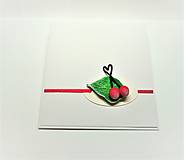 Papiernictvo - Pohľadnica ... valentínske čerešne - 15369670_