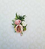 Svadobné pierka - pierko pre ženícha pastelová ružová - 15367809_
