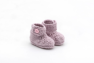 Detské topánky - Bledoružové papučky zimné MERINO - 15368690_