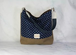 Veľké tašky - Modrotlačová kabelka Vanda 2 - 15368622_