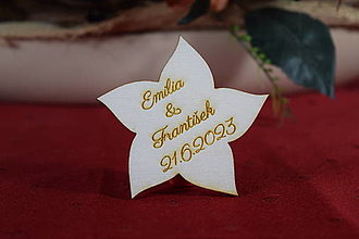 Darčeky pre svadobčanov - Svadobná  drevená magnetka gravírovaná 0015 - 15367940_