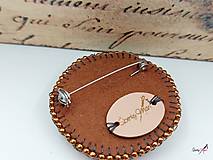 Brošne - brošňa Smoked Topaz  - 15372784_