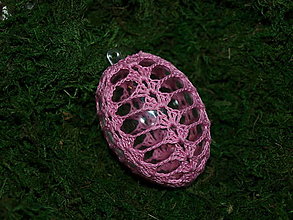 Dekorácie - Hačkované vajíčko 2 (Ružová) - 15370709_