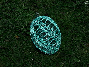 Dekorácie - Hačkované vajíčko 3 (Zelená) - 15370718_