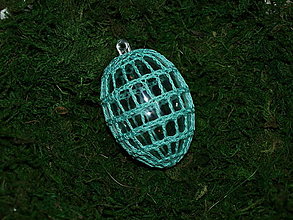 Dekorácie - Hačkované vajíčko 4 (Zelená) - 15370730_