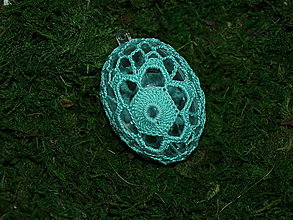 Dekorácie - Hačkované vajíčko 5 (Zelená) - 15370736_