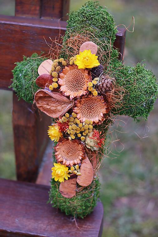 Dekorácie - Krížik na hrob zľava !! - 15371013_