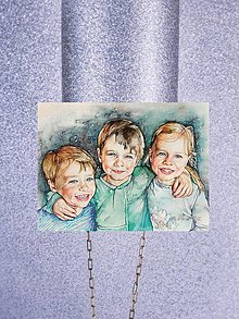 Obrazy - Obraz na želanie - detský portrét (30x40cm bez rámu, 42x52cm s rámom) - 15372613_