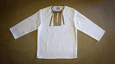 Detské oblečenie - Chlapčenská ľanová košeľa - 15371777_