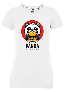 Topy, tričká, tielka - Liečivá Panda „Le Burger“ - 15373483_