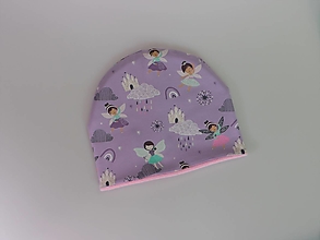 Detské čiapky - Víla úpletová čiapka, nákrčník alebo set (Čiapka vnútorná strana ružový fleece) - 15376625_