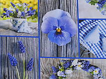 Textil - Látka Modrá jar - 15375836_