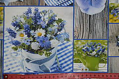 Textil - Látka Modrá jar - 15375841_