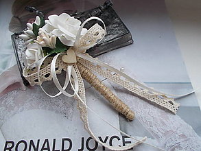 Svadobné pierka - vintage svadobné pierko pre ženícha - 15374470_