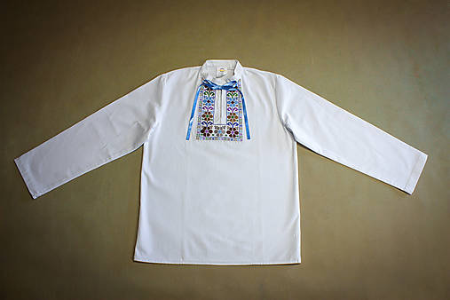 Detské oblečenie - Chlapčenská vyšívaná košeľa - vzor Ábelová (146) - 15374087_