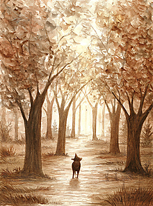 Obrazy - Prasiatko v lese, akvarelová ilustrácia - 15374225_