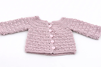 Detské oblečenie - Bledoružový svetrík s bombuľkami MERINO - 15378486_