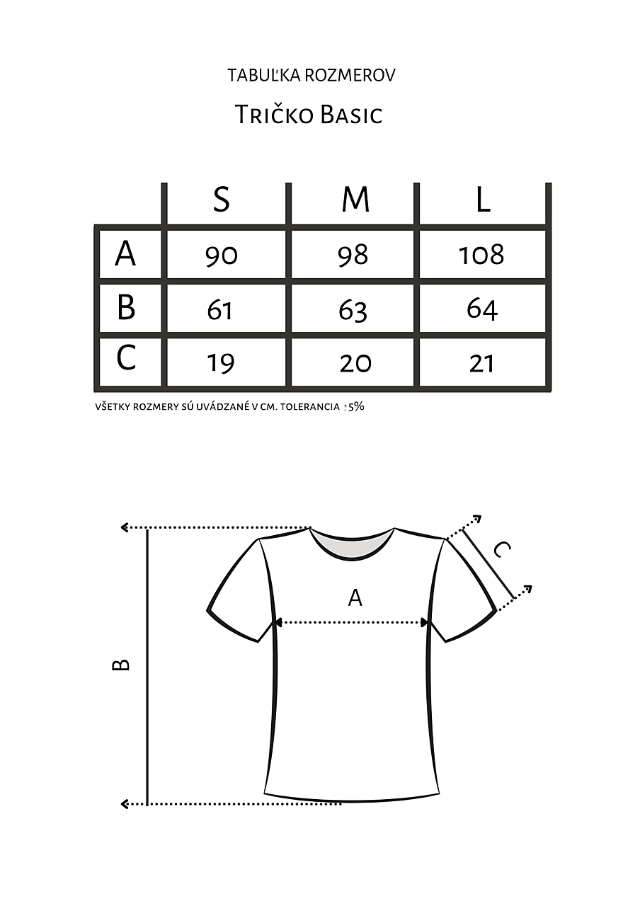 tričko BASIC k l a s i k  (S)