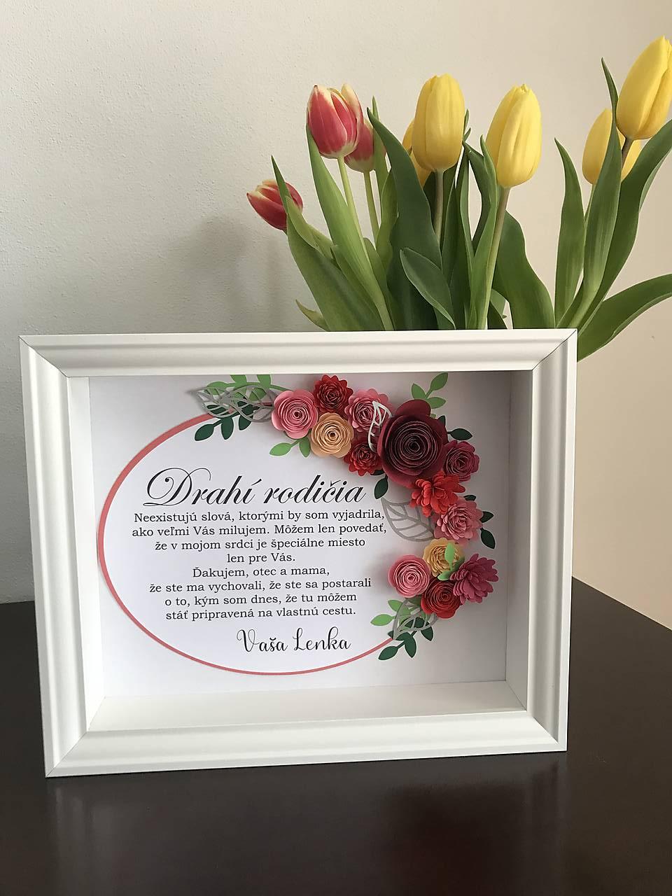 Poďakovanie rodičom