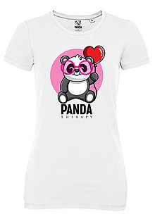 Topy, tričká, tielka - Zamilovaná Panda „Ružový svet“ - 15378246_