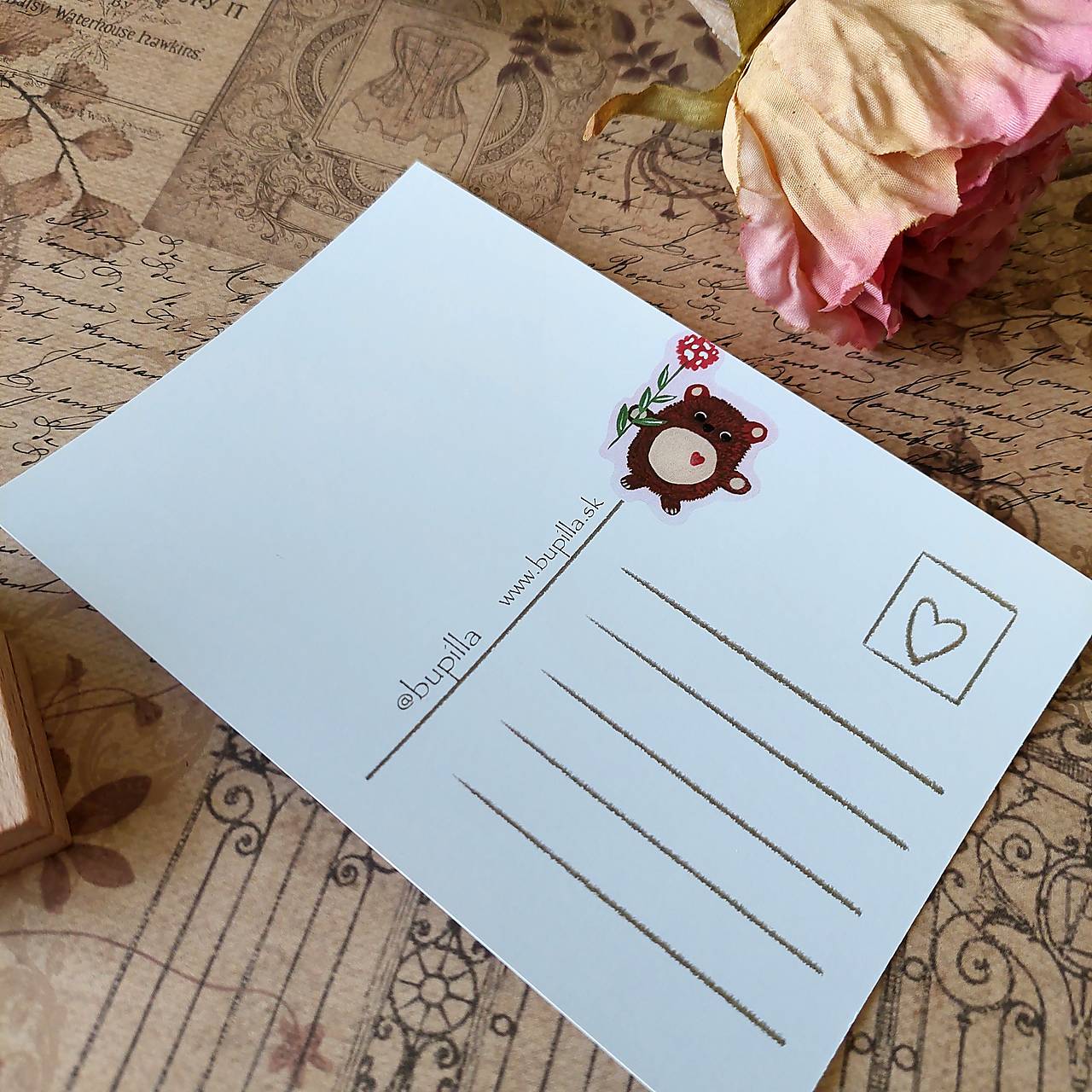 Svetluška a kúzelné kvety - pohľadnica