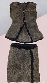 Detské oblečenie - Ručne pletená vesta a sukňa z králičej vlny pre dievčatá vo veľkosti 140 - 15380062_