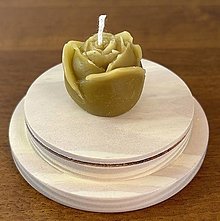 Darčeky pre svadobčanov - Svadobná sviečka z včelieho vosku - ruža - prírodná žltá - 15380348_