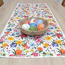 Úžitkový textil - FLORIAN 2- kvetinový obrus obdĺžnik 95x40cm - 15380831_