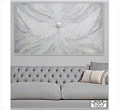 Obrazy - "Strážny anjel" 3D maľba ( 120x70 cm ) AKCIA ♥ - 15380969_