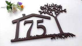 Tabuľky - Súpisné číslo - dom so stromom - 15383041_