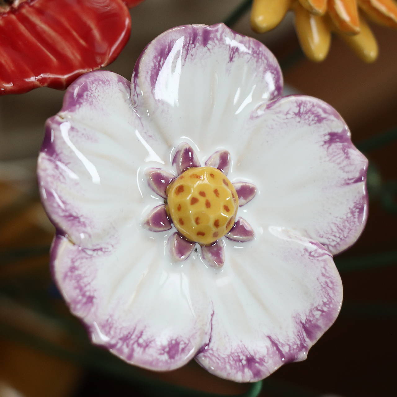 Keramický zápich Biela krasuľka