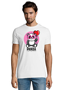 Topy, tričká, tielka - Zamilovaná Panda „Ružový svet“ - 15383037_