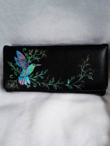 Peňaženky - Maľovaná peňaženka "Kolibrik" - 15384427_