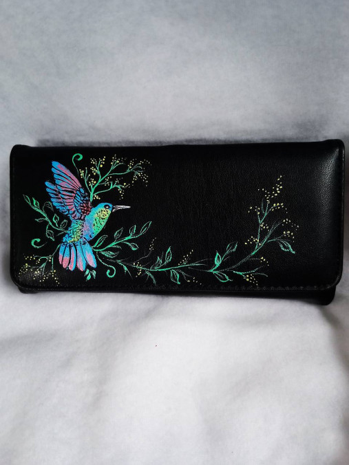 Maľovaná peňaženka "Kolibrik"