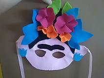 Detské doplnky - Karnevalová maska z filcu (Frida) - 15383687_