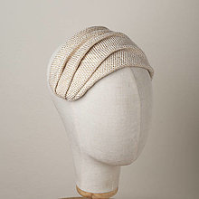 Ozdoby do vlasov - Modistická čelenka z vlnenej tkaniny, v štýle vintage - 15384466_