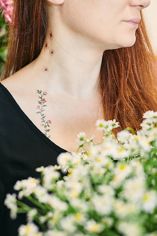 Dočasné tetovačky - Kvetinové