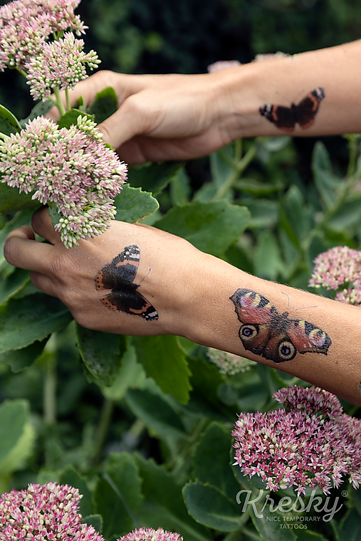 Dočasné tetovačky - Motýle
