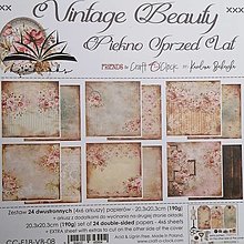 Papier - Sada scrapbook papierov (20,3x20,3cm) Craft O'Clock - Vintage Beauty - 15385264_