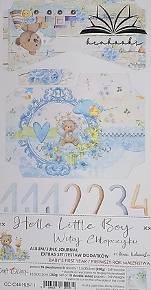 Papier - Vystrihovačky (15,5x30,5cm) Craft O'Clock - Hello Little Boy - 15385323_