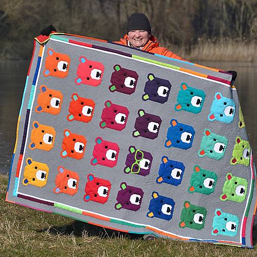 Úžitkový textil - Patchworková deka/přehoz – medvědi nevědí… - 15385847_