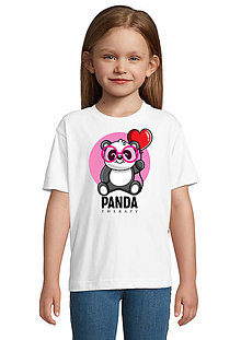 Topy, tričká, tielka - Zamilovaná Panda „Ružový svet“ - 15384641_