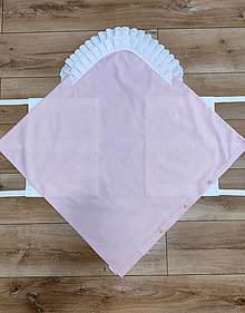 Detský textil - Bielo-ružová a klasická zavinovačka - E2 (Obliečka) - 15385692_